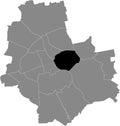 Location map of the Praga PoÃâudnie district